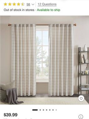 50”x95” Madison Park Preston Plaid Curtains